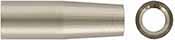 Ramrod rear tip, 5/16" diameter, nickel silver, 10-32 thread, tapered end for Thompson Center Cherokee, Seneca, or Patriot, 1" long